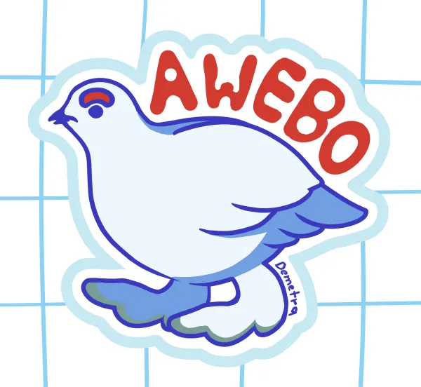 Awebo bird sticker