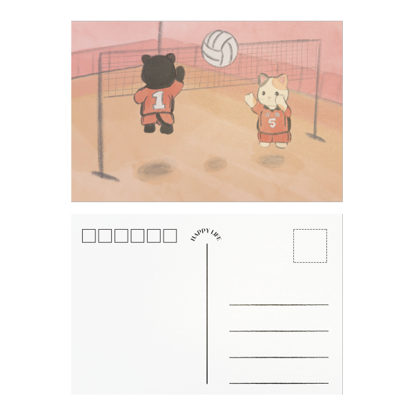 Haikyuu Nekoma Kenma Kuroo Sylvanian Postcard