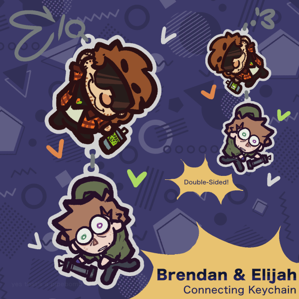 OC Connecting Keychain | Brendan & Elijah