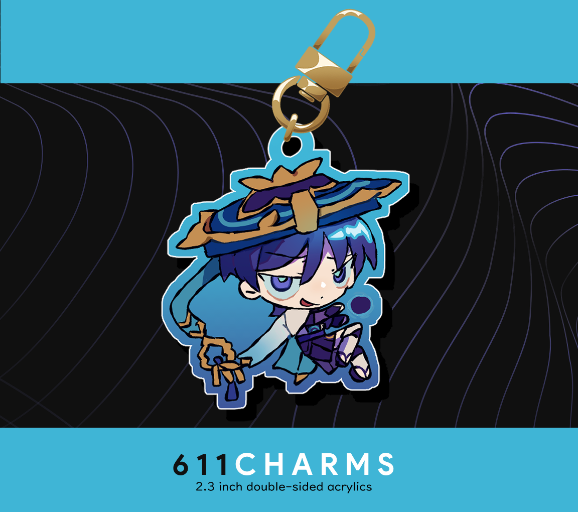 Genshin Impact Wanderer Scaramouche Acrylic Keychain