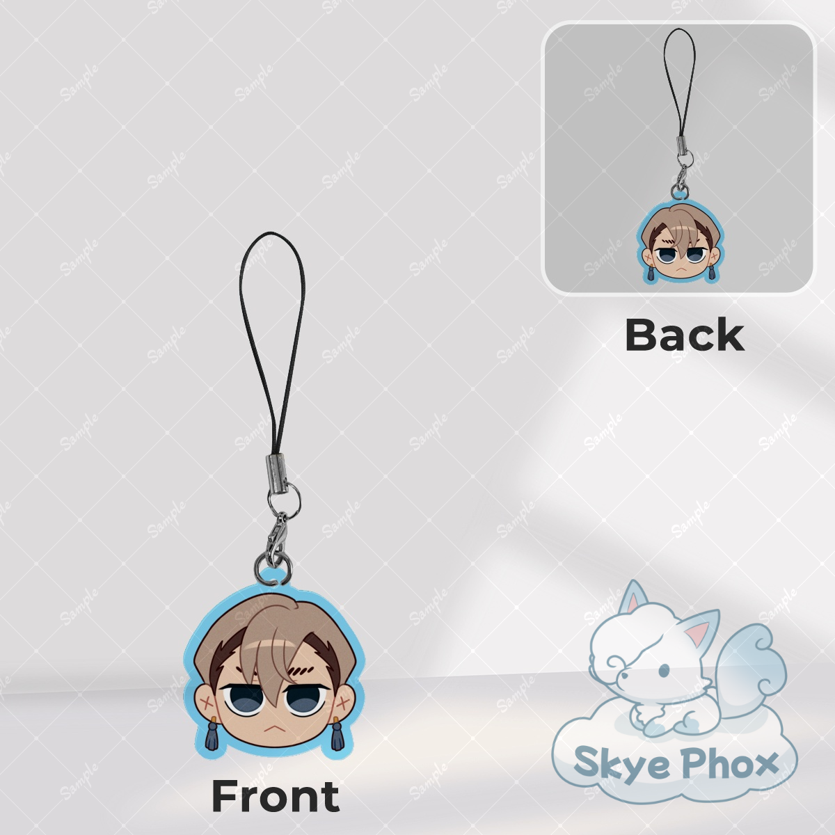 Zanka Nijiku | Acrylic Phone Charm with Colored Edges