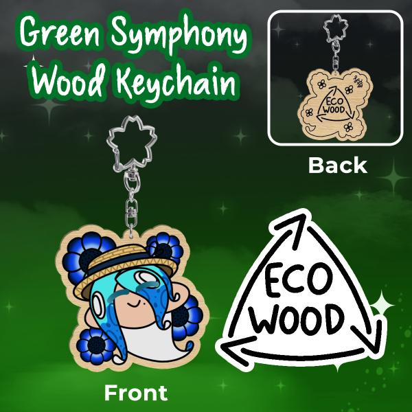 Green Symphony Wood Keychain | Isidora2.0