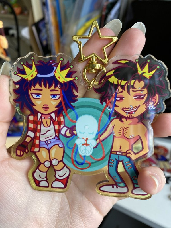 Twisted Beings Double-sided Keychain