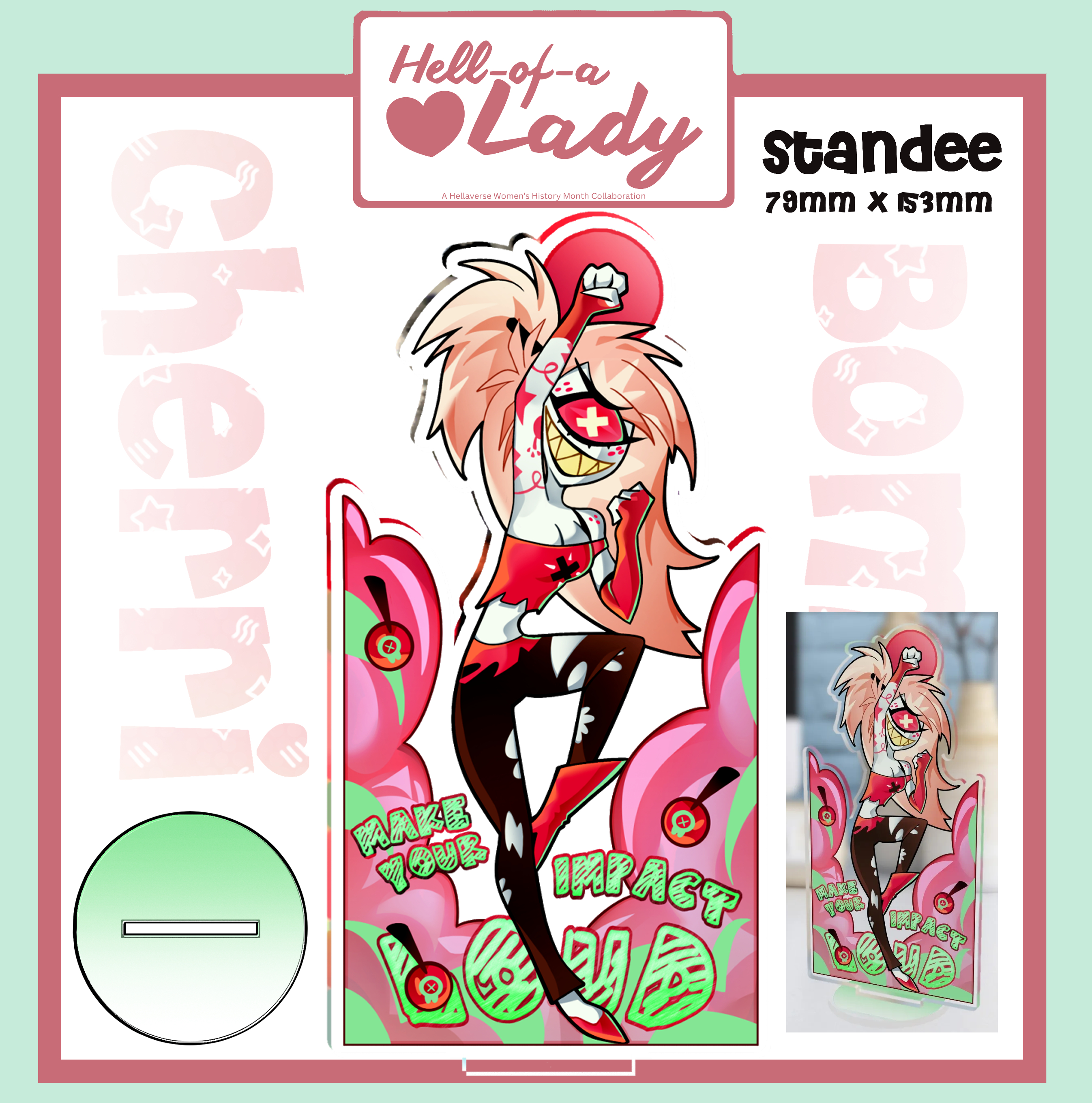 Hazbin Hotel Cherry bomb(チェリーボム)ピンズ Cherri Bomb (Hazbin Hotel) Badge/Button Pin by Lei - ACGGOODS