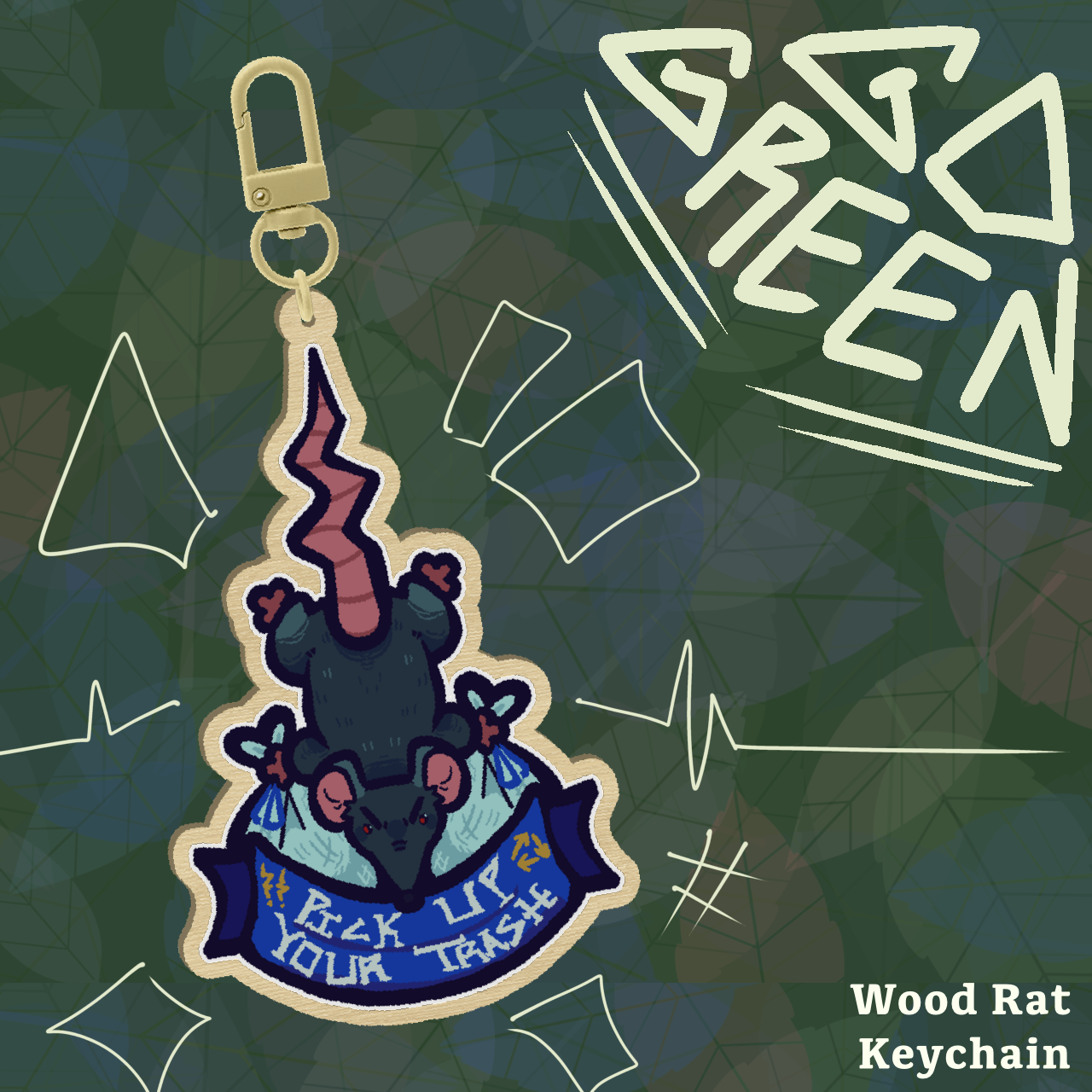 Wood Rat Keychain