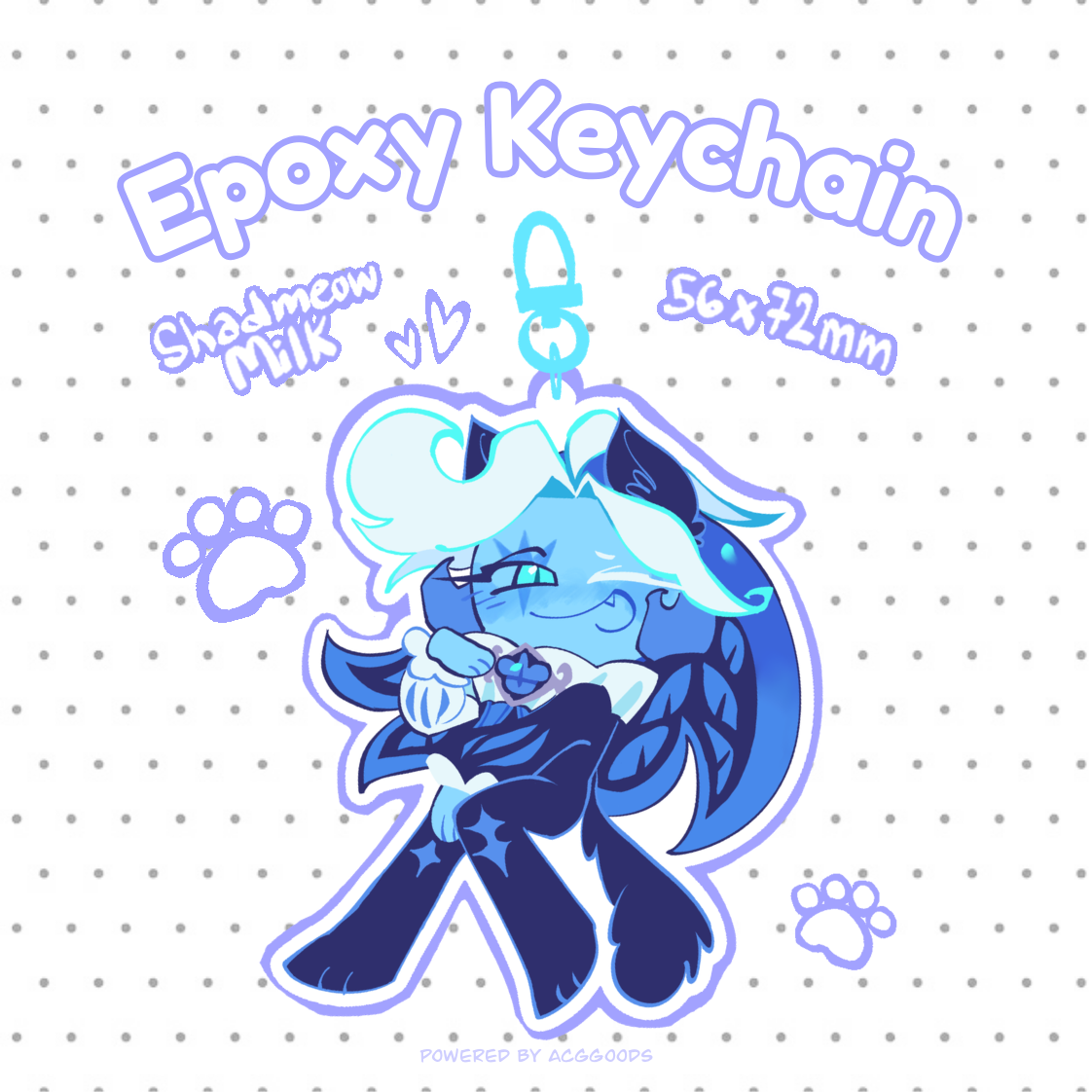 Shadow Milk  Kitty Epoxy Keychain (CRK)