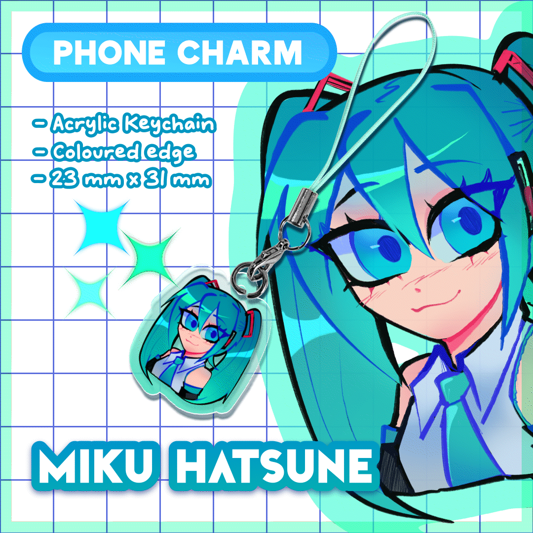 Miku Hatsune Phone Charm