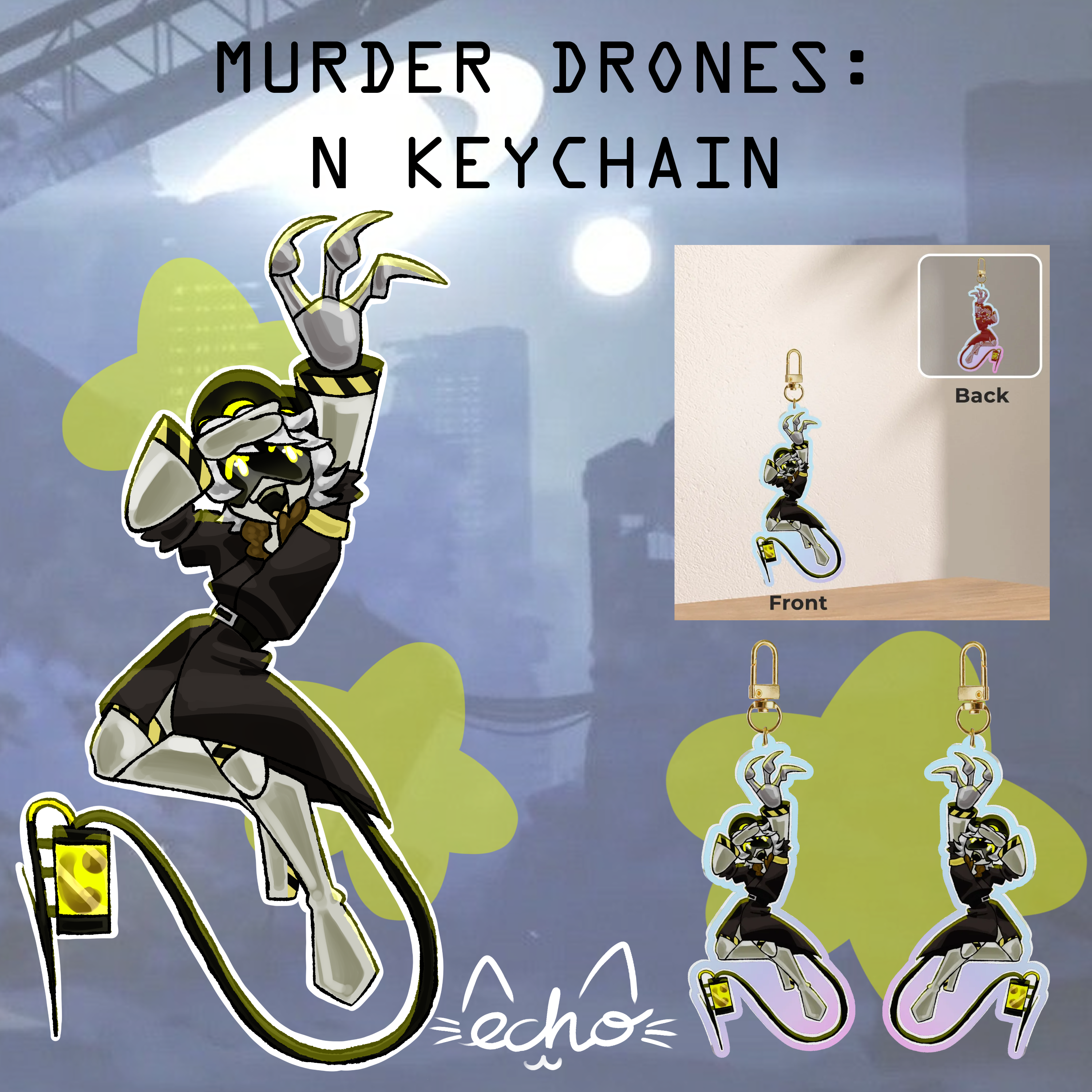 Murder Drones N Rainbow Keychain