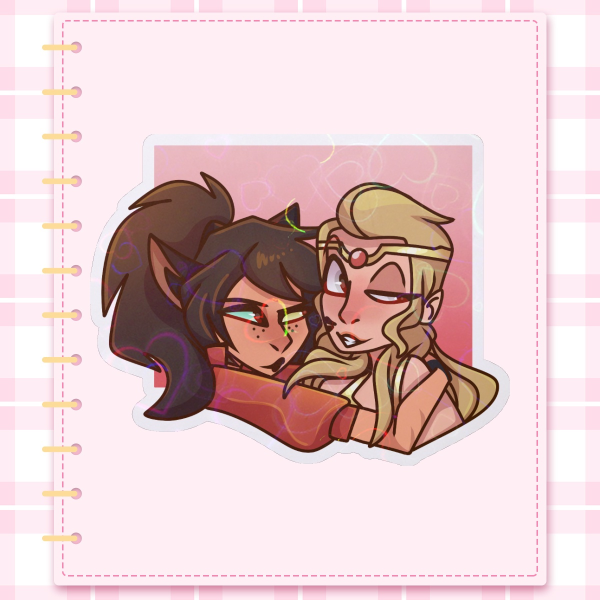 Holographic Heart She-ra Sticker