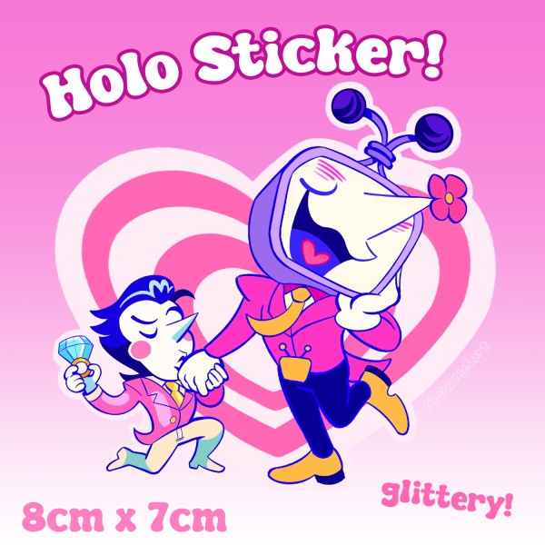 Spamtenna Valentines Holo Sticker