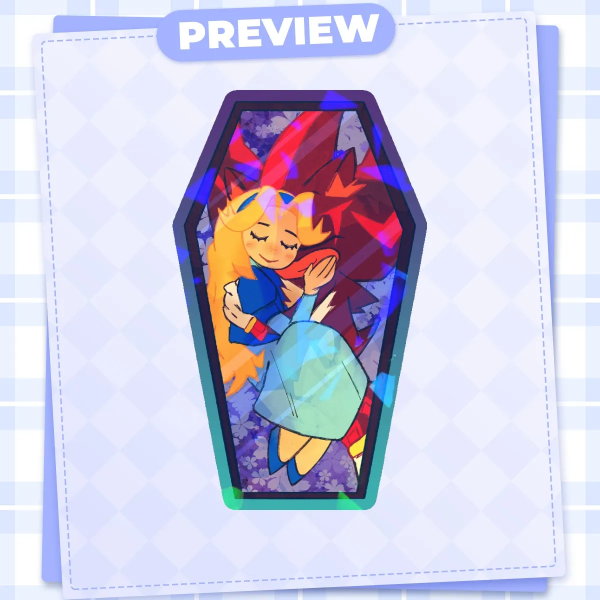 Doomed Siblings Coffin Sticker