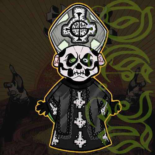 Papa Emeritus II Rainbow Keychain
