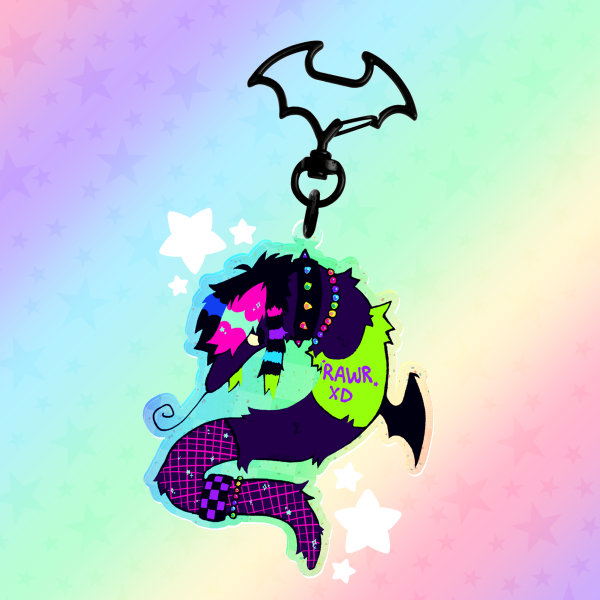 Scene Worm - Glitter Acrylic Keychain