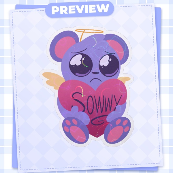 Emily’s Sorry Bear Sticker