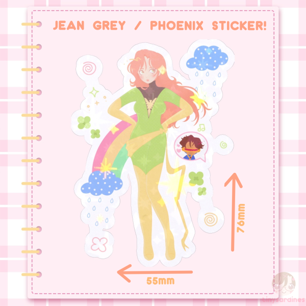 jean grey / phoenix — marvel / xmen sticker!