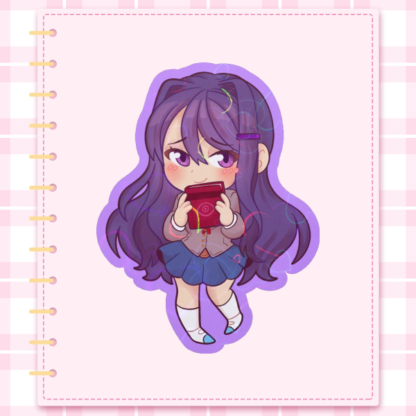 DDLC Die Cut Sticker - Yuri Ver.