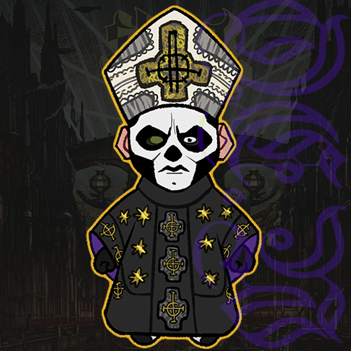 Papa Emeritus III Rainbow Keychain