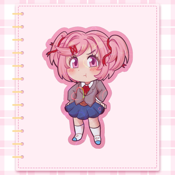 DDLC Die Cut Sticker - Natsuki Ver.