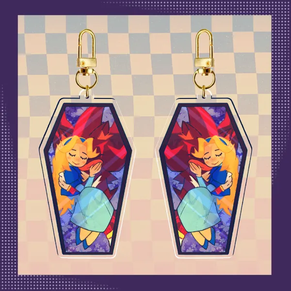 Doomed Siblings Coffin Keychain