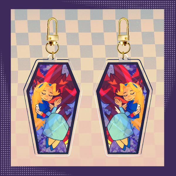 Doomed Siblings Coffin Keychain