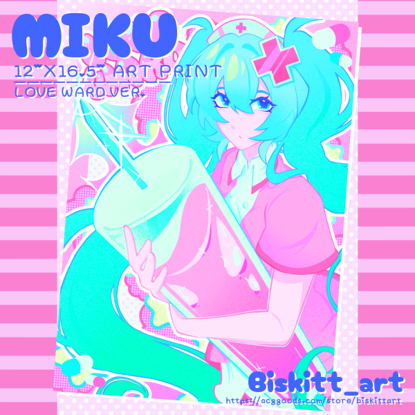 VOCALOID -Hatsune Miku [Love Ward] 12”X16.6” Art Print