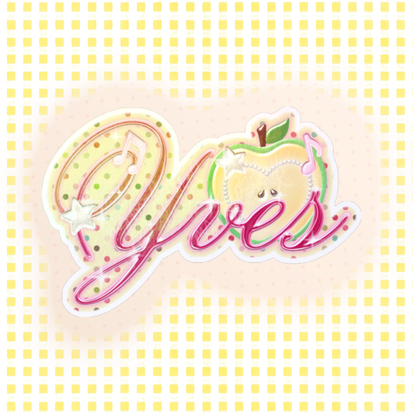 YVES name holo sticker