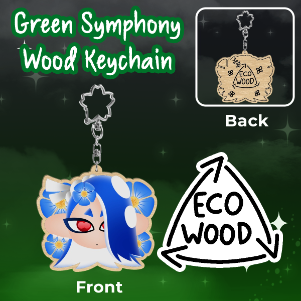Green Symphony Wood Keychain | Shiver