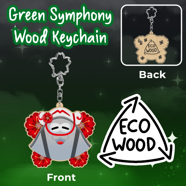 Green Symphony Wood Keychain | Big Man