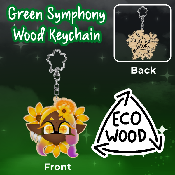 Green Symphony Wood Keychain | Frye
