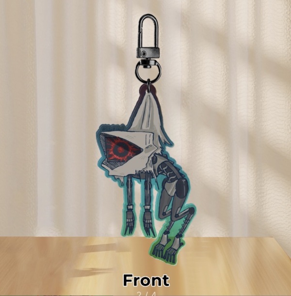 Hanging Harley Sawyer keychain