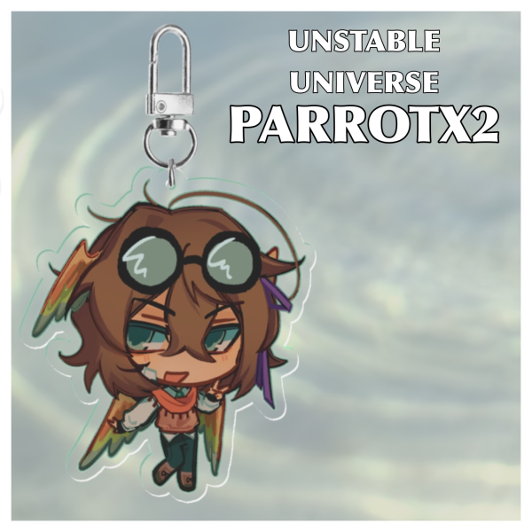 [UU] ; PARROTX2 Acrylic Keychain