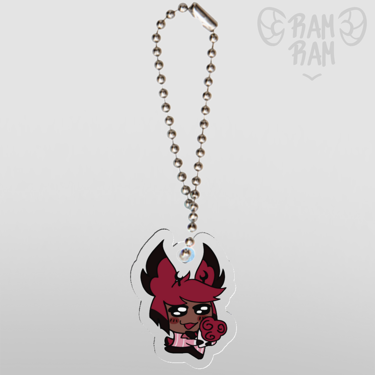 Alastor Chibi Pink Suit Acrylic Charm