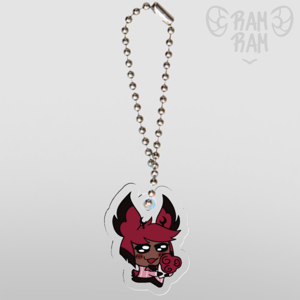 Alastor Chibi Pink Suit Acrylic Charm