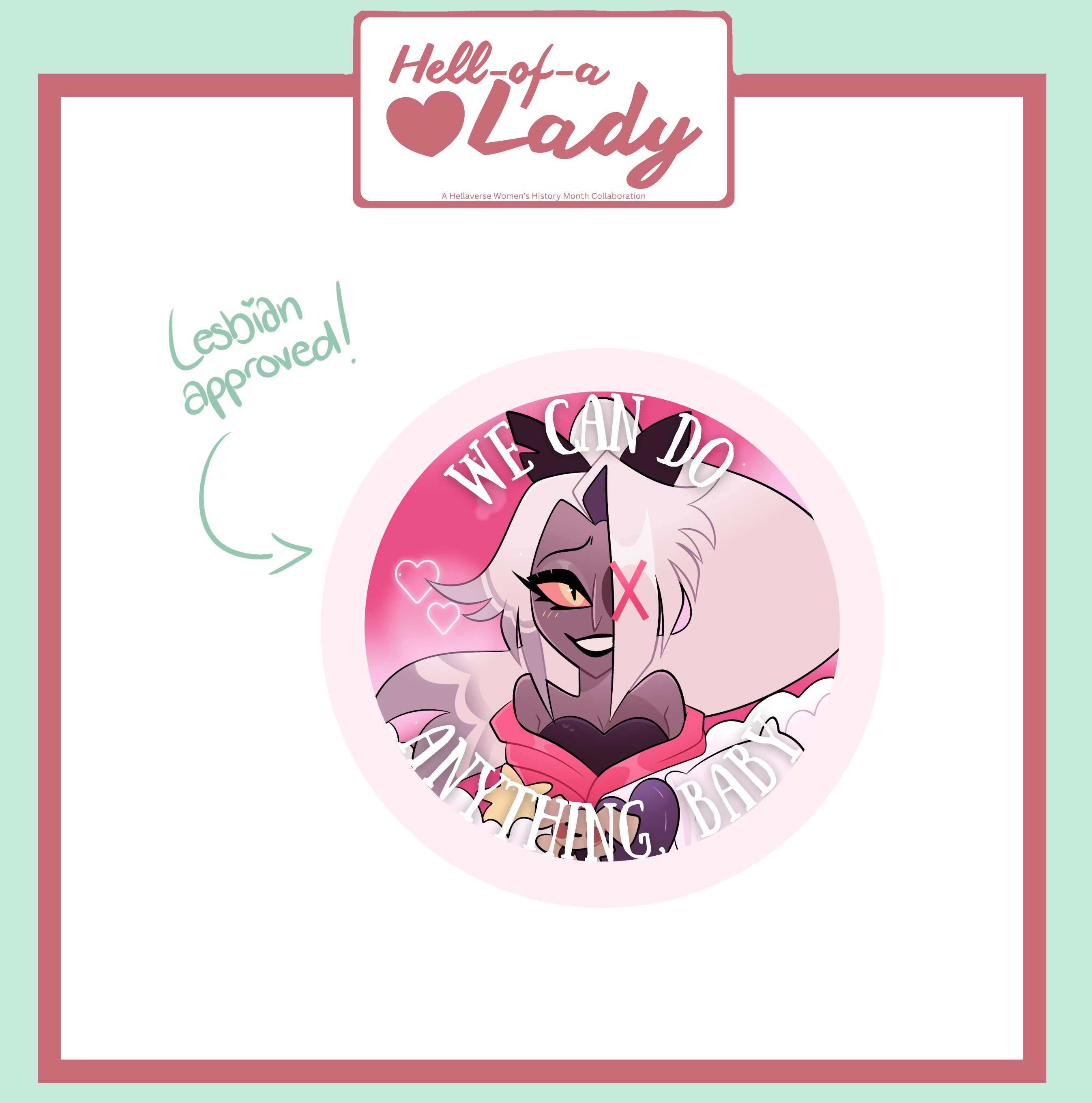 Vaggi ~ Hell-of-a Lady Button Pin