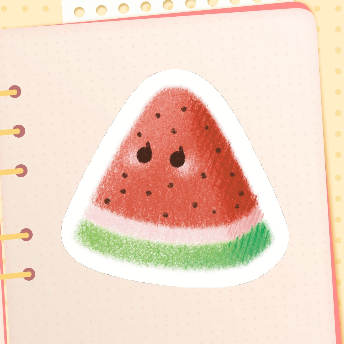 Cute watermelon - die cut sticker