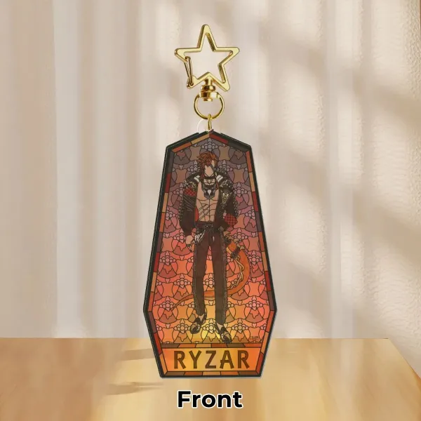 Ryzar Blazenfang TRANSPARENT Stained Glass Keychain