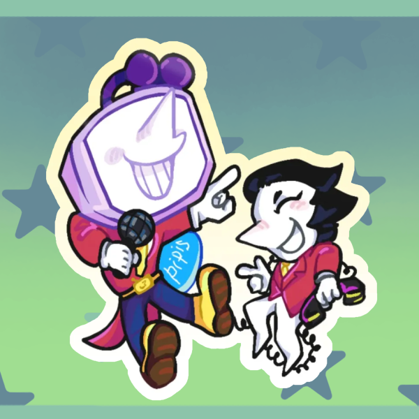 DELTARUNE Spamton & Tenna Die Cut Stickers
