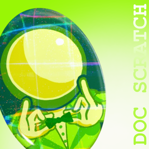 Doc Scratch Oval Badge