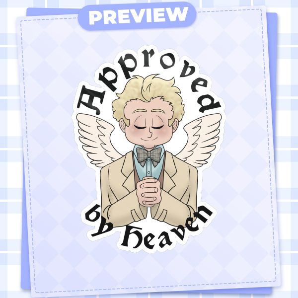 Approved by Heaven glossy sticker