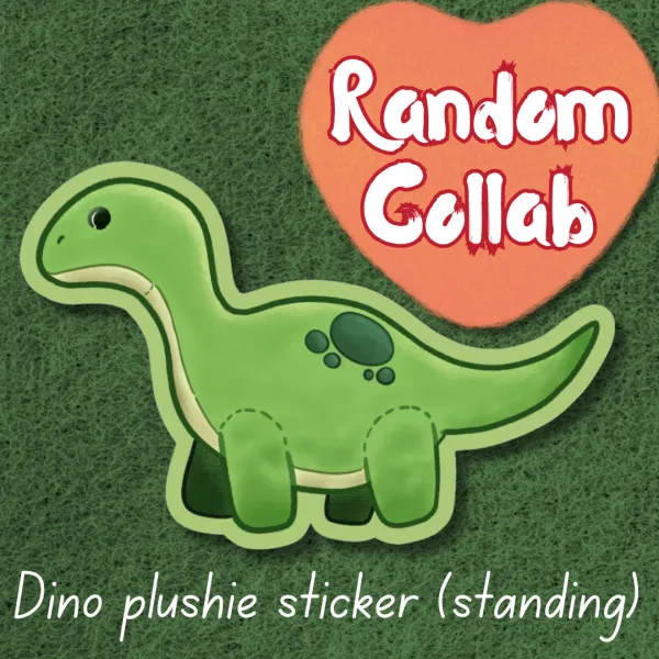 Sticky standing dino plushie - Random Collab