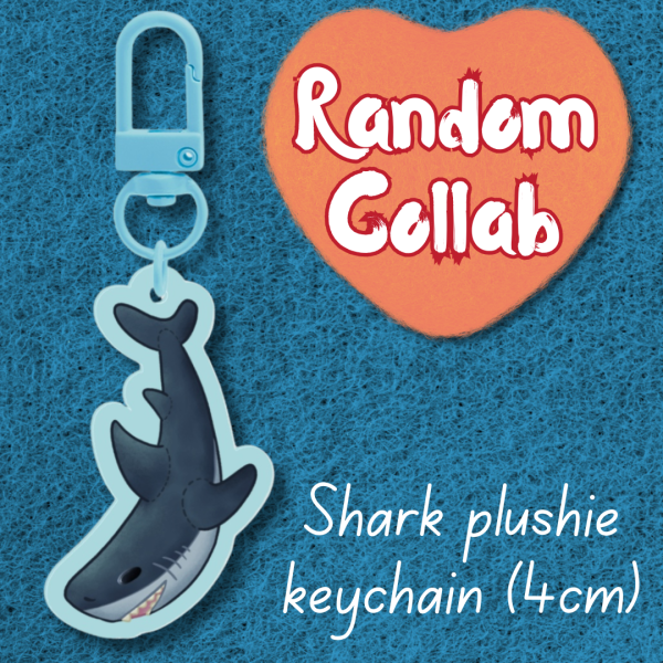 Small shark plushie keychain - Random Collab