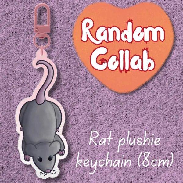 Rat plushie keychain - Random Collab