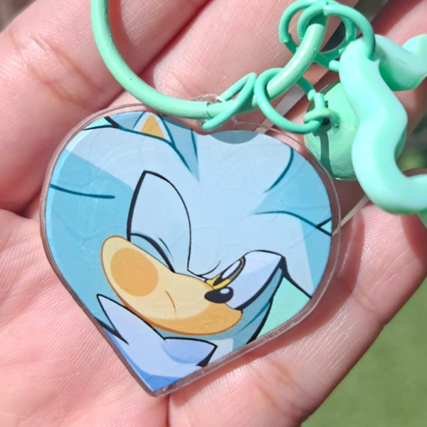 Heart Keychain Silver The hedgehog