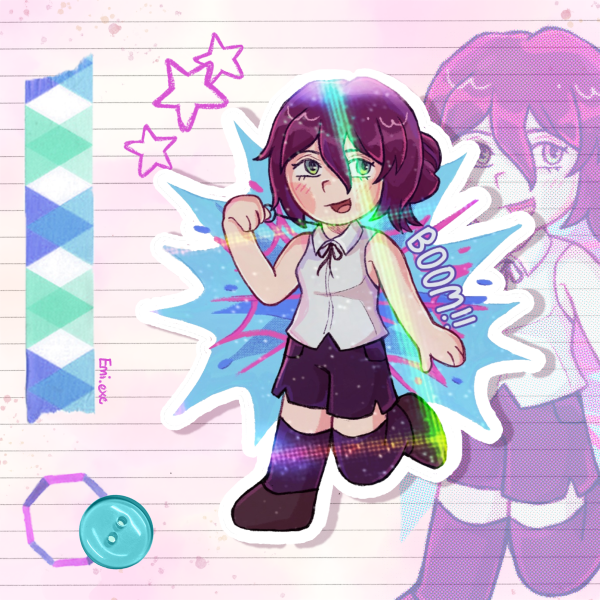 [CSM] Reze - Rainbow Cross Sticker