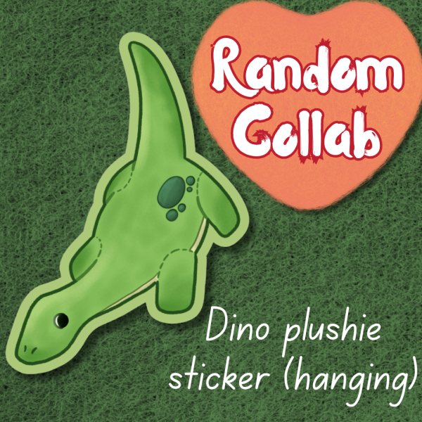 Sticky hanging dino plushie - Random Collab