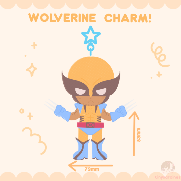 wolverine — xmen / marvel keychain!