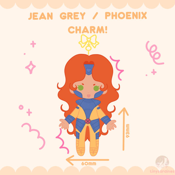 jean grey / phoenix — xmen / marvel keychain!