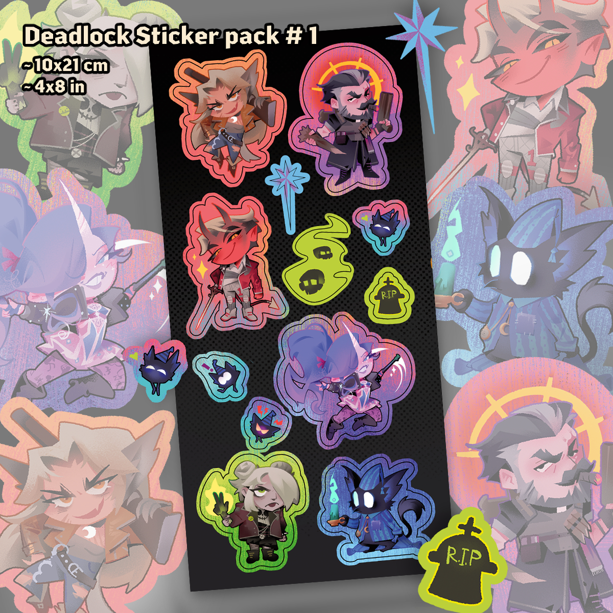 DEADLOCK アクスタ Deadlock Sticker Pack #1 by fuzenia - ACGGOODS