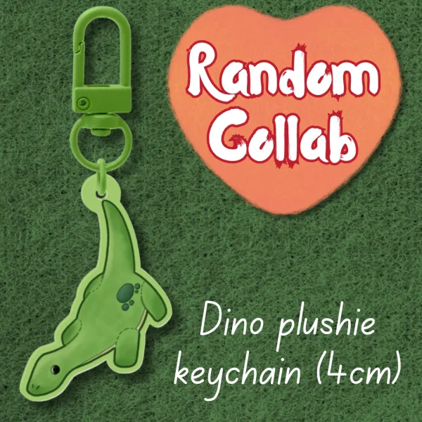 Small dino plushie keychain - Random Collab