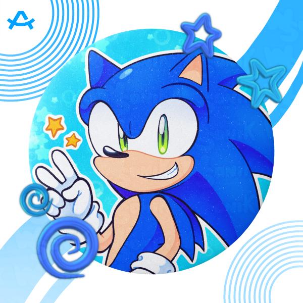 Sonic - Round Badge